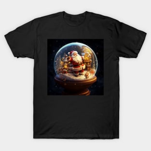 Santa Claus inside a glass ball T-Shirt